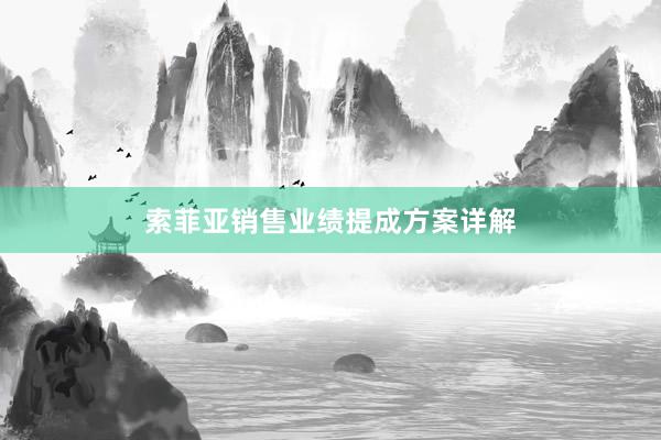 索菲亚销售业绩提成方案详解